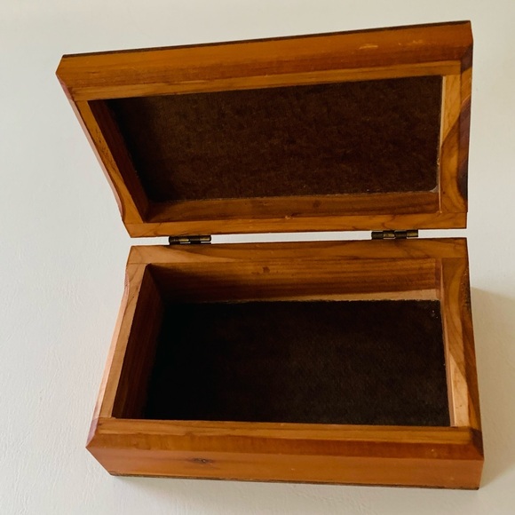 Vintage Vermont Map Wooden Trinket Box - Picture 5 of 13